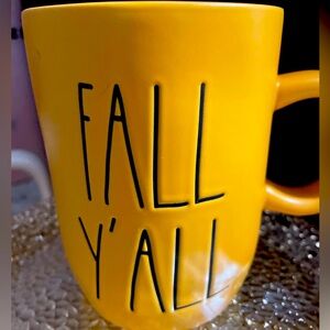 Yellow Fall Y'all Mug- RAE DUNN